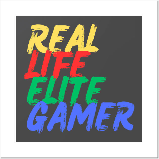 Real Life Elite Gamer (Mood Colors) - Pocket ver. Wall Art by Mood Threads